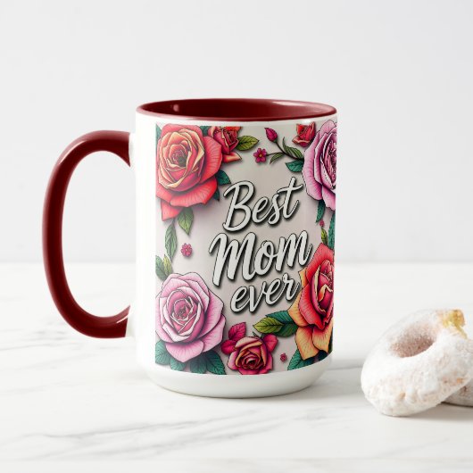 Moderne floral luxuriöse Geschenksammlung Tasse (Mit Donut)