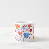 Moderne Floral Watercolor Espressotasse (Vorderseite)