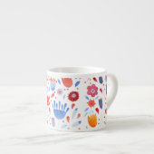 Moderne Floral Watercolor Espressotasse (Vorderseite Rechts)