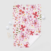 Moderne Floral Watercolor Golfhandtuch (Insitu)