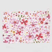 Moderne Floral Watercolor Golfhandtuch (Horizontal)