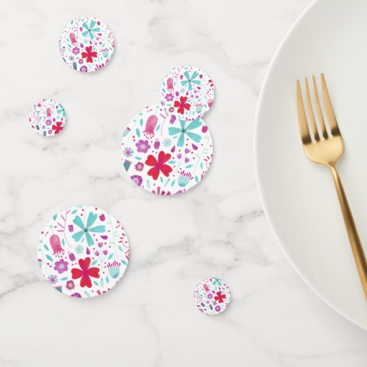 Moderne Floral Watercolor Konfetti (Gruppe)