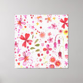 Moderne Floral Watercolor Leinwanddruck (Vorderseite)