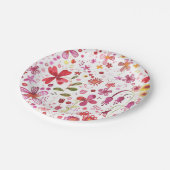 Moderne Floral Watercolor Pappteller (Schrägansicht)
