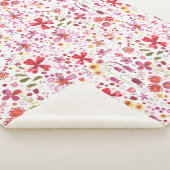 Moderne Floral Watercolor Sherpadecke (3/4)