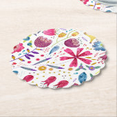 Moderne Floral Watercolor Untersetzer (angewinkelt)