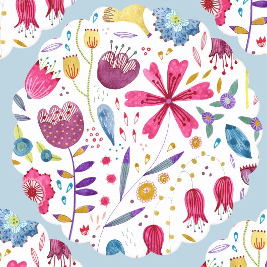 Moderne Floral Watercolor Untersetzer