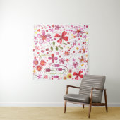 Moderne Floral Watercolor Wandteppich (Beispiel (Horizontal))