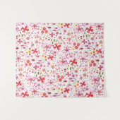 Moderne Floral Watercolor Wandteppich (Vorderseite (Horizontal))