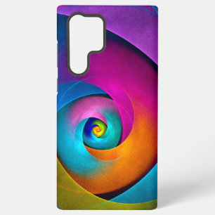 Moderne florale abstrakte Kunst rosa-blaues Muster Samsung Galaxy Hülle