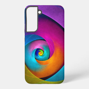 Moderne florale abstrakte Kunst rosa-blaues Muster Samsung Galaxy Hülle