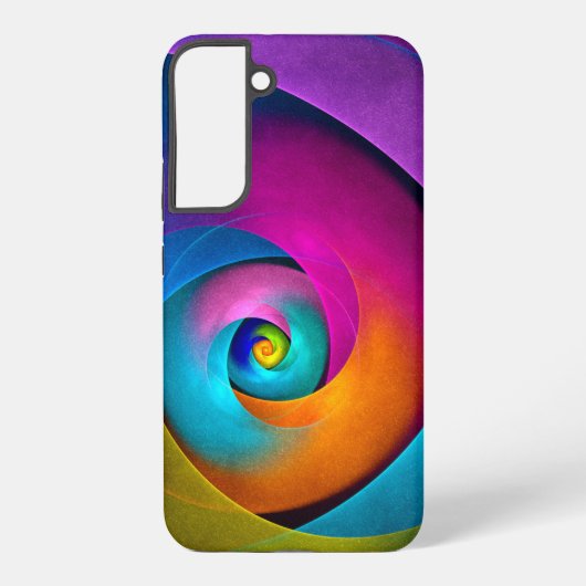 Moderne florale abstrakte Kunst rosa-blaues Muster Samsung Galaxy Hülle (Rückseite)