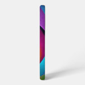 Moderne florale abstrakte Kunst rosa-blaues Muster Samsung Galaxy Hülle (Linke Seite)