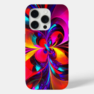 Moderne florale abstrakte Kunst Rot Blau Muster #0 Case-Mate iPhone Hülle