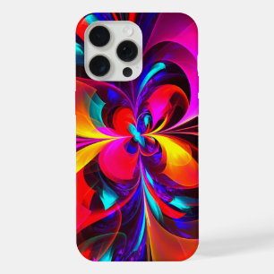 Moderne florale abstrakte Kunst Rot Blau Muster #0 iPhone 15 Pro Max Hülle