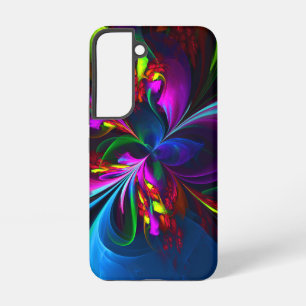 Moderne florale abstrakte Kunst Rot Blau Muster #1 Samsung Galaxy Hülle