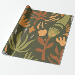 Moderne florale Abstraktion Geschenkpapier