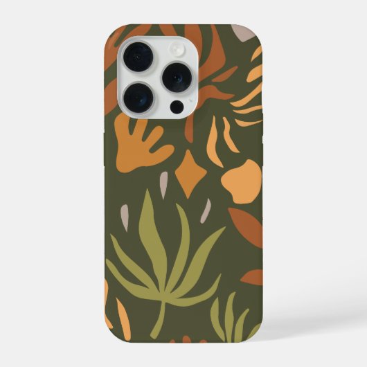 Moderne florale Abstraktion iPhone Hülle (Rückseite)