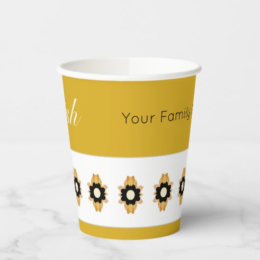 Moderne florale Akzentuierung Pappbecher (Links)