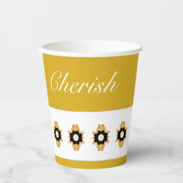 Moderne florale Akzentuierung Pappbecher