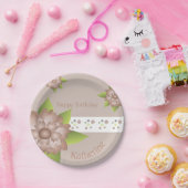 Moderne florale Akzentuierung Pappteller (Party)