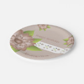 Moderne florale Akzentuierung Pappteller (Schrägansicht)