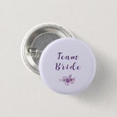 Moderne Florale Aquarell-Team-Braut-Brautjungfernp Button (Vorne & Hinten)