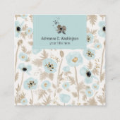 Moderne florale Aquarellmuster Quadratische Visitenkarte (Vorderseite)