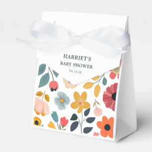 Moderne Florale Babyparty Geschenkschachtel