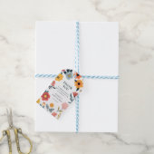 Moderne Florale Babyshower-Geschenkanhänger Geschenkanhänger (Mit Garn)