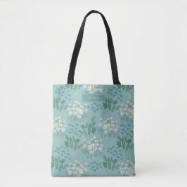 Moderne, florale Blau, mädchenhaft elegant stilvol Tasche