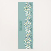 Moderne, florale Blau, mädchenhaft elegant stilvol Yogamatte (Vorderseite)