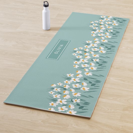 Moderne, florale Blau, mädchenhaft elegant stilvol Yogamatte (Beispiel)