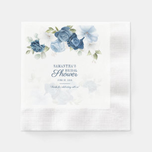 Moderne Florale Blüten-Eukalyptus Schrift Papier Serviette