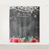 Moderne florale Boho Foto Stand Hintergrund Wandteppich (Vorderseite)