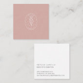 Moderne florale Botanische Linie-Art-Logo und Mono Quadratische Visitenkarte (Vorne/Hinten)