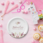 Moderne Florale Brautparty Pappteller (Party)