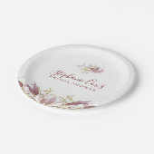 Moderne Florale Brautparty Pappteller (Schrägansicht)