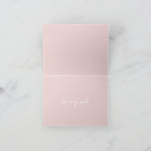 Moderne florale Cattleya-Orchidee staubiges Rosa H Dankeskarte (Innenseite)