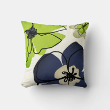 Moderne florale Chartreuse Marine Cream Blume Elfe