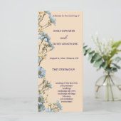Moderne Florale Einfache Hochzeitsprogramm (Stehend Vorderseite)
