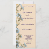 Moderne Florale Einfache Hochzeitsprogramm (Vorderseite)