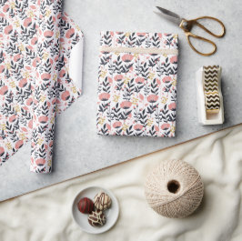 Moderne florale Eleganz Geschenkpapier