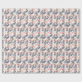 Moderne florale Eleganz Geschenkpapier (Flach)