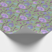 Moderne florale Folklore // Mauve Lila Geschenkpapier (Ecke)