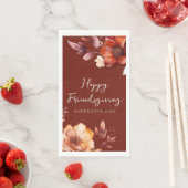 Moderne Florale Friendsgiving  Serviette (Beispiel)