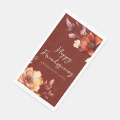 Moderne Florale Friendsgiving  Serviette (Ecke)