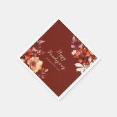 Moderne Florale Friendsgiving  Serviette (Ecke)