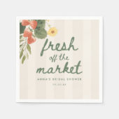 Moderne Florale Frisch vom Markt Brautparty Serviette (Vorderseite)