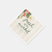 Moderne Florale Frisch vom Markt Brautparty Serviette (Ecke)